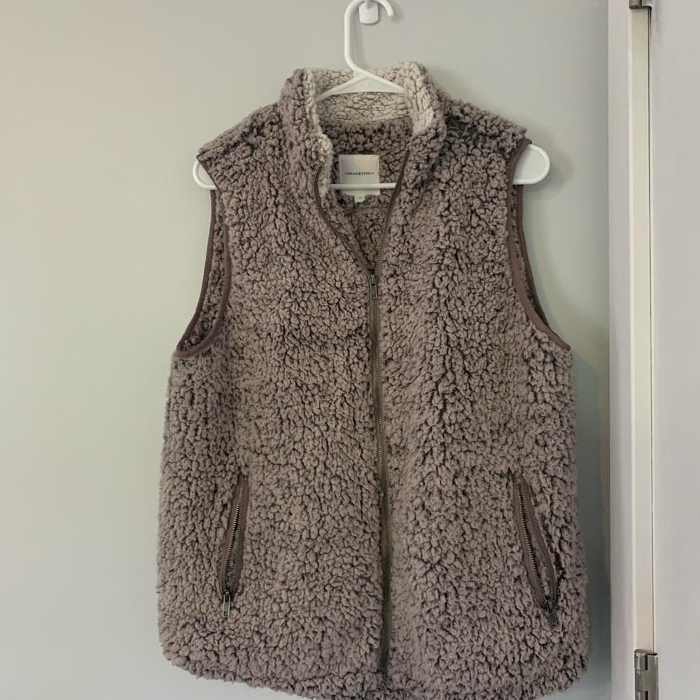 DryGoods Gray Fluffy Vest